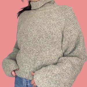 ribbed wool turtleneck sweater